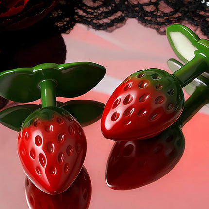 1pcs, Strawberry shaped metal anal plug, butt plug, dildos, adult women toys, adult men toys, adult pleasure, sexual wellness