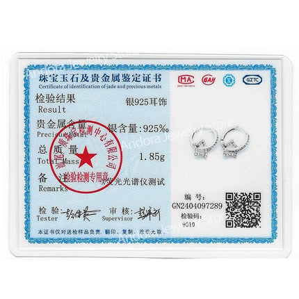 Real 925 Sterling Silver Star Earrings For Women Sparkling Zircon Ear Studs Luxury Fine Engagement Wedding Jewelry Gift For Girl