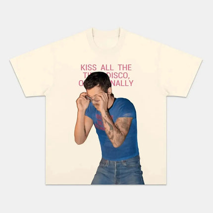 Y2k Hot Sales Top Kiss All The Time Disco Occasionally Harry Styles 2026 Album Cotton Summer O-Neck Short Sleeve T-shirt Unisex