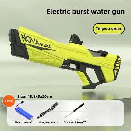 Electric Continuous Water Gun Fully Automatic Water Absorption Large Capacity Outdoor Battles Summer Water Fights Children Toys