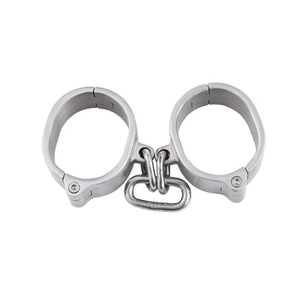 Stainless Steel Handcuff Slave Restraints Set Bondage Collar Ankle Cuffs BDSM Bondage Restraint Sex Toys for Women Man Couples
