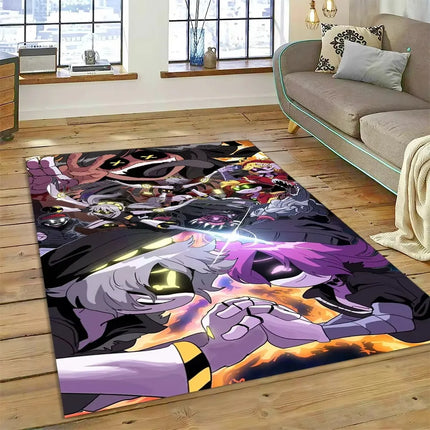 2025 New Style Cartoon Murder Drones Uzi Robot 3D Rug Carpet for Living Room Bedroom Home Decor, Non-slip Sofa Doormat Floor Mat