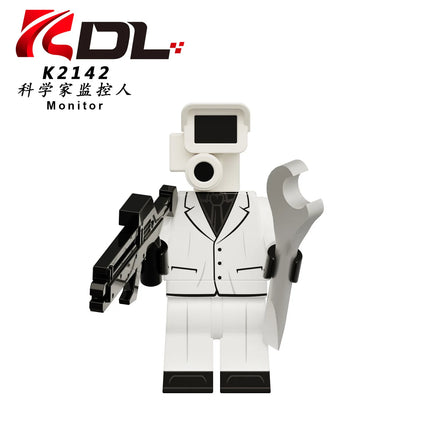 KDL821 KDL822 KDL823 KDL826 Toilet Man TV Man Building Blocks Miniature Ornament Toy Micro Ornament Model Assembly Kit