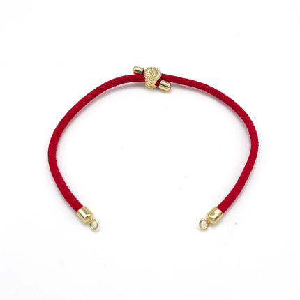 10Pcs Nylon Cords Twisted Braided Adjustable With Brass Findings DIY Jewelry Slider Bracelet Making Accessories Wholesale