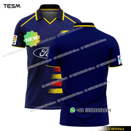 TESM Summer POLO Shirt Men Summer Sports V-neck T-shirt Street Trendy Short Sleeve 3D HD Print T-shirt