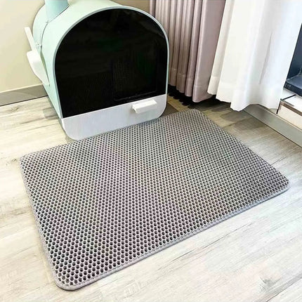 Cat Litter Mat Double Layer Pet Non Slip Big Pet Litter Box Filter MatWear Resistant Waterproof Anti-slip Cat Litter Mat