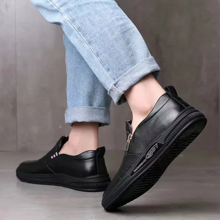 Casual Leather Shoes Men Loafers Trend Brand Business Shoes Autumn Slip on Flat Man Sneakes Comfortable Moccasins Zapatos Hombre