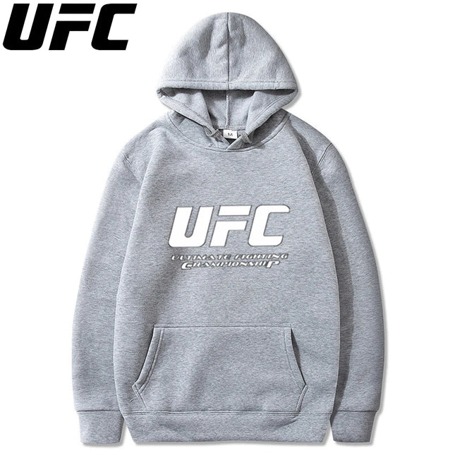 UFC Men's and Women's Solid Color Pocket Hoodies Sports Fitness Sweatshirts Fashionable Casual Pullovers Multi Color sweat