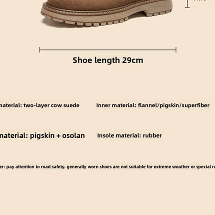 Golden Camel Men's Shoes 2026 New Business Casual Soft-Soled Leather Shoes High-Quality Non-slip Velvet Warm Work Shoe