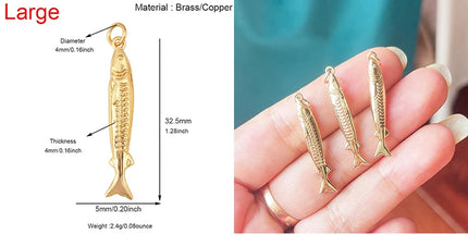 Enamel Fish Bone Squid Marine Sea Dalphin Charm Pendant,18K Real Gold Silver Plated Zircon Jewelry Finding Supplies S87 S75