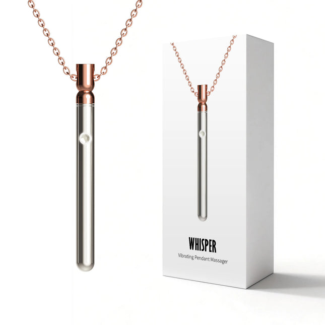 Necklace Bullet Vibrators Rechargeable Portable Stainless Steel Silver Vibrating Pendant Massager Discreet Sex Toys For Women