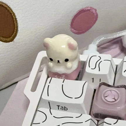 Rilakkuma Keycaps Adorable Relax Bear Artisan Keycap for Magnetic Switch Mechanical Keyboards Ultimate Desk Setup Essential