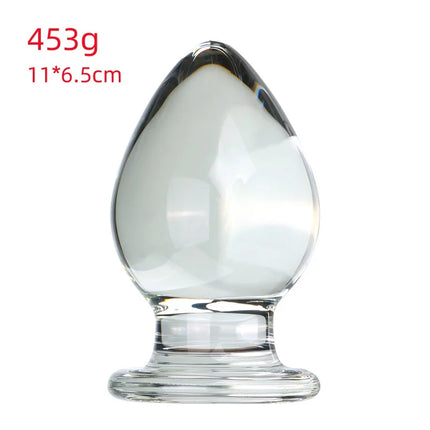 VaHppy Glass Anal Plugs Large 780g Diameter 7cm Duck Egg Style Sex Toys Masturbator Extension Training Lesbian Gay SM BDSM Sex