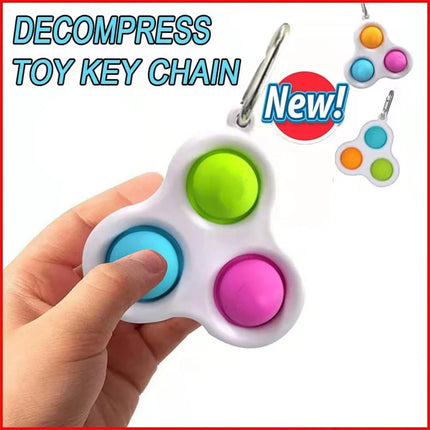 Finger Bubble Music Keychain 2 Pcs  Decompression Fashion Toy Pressable Exercise Board Decompression Key Pendant Birthday Gift ﻿