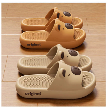 Capybara Cute Cartoon Slippers Sweet Indoor Outdoor Antislip Slides Thick Soft EVA Soles Kawaii Shoes