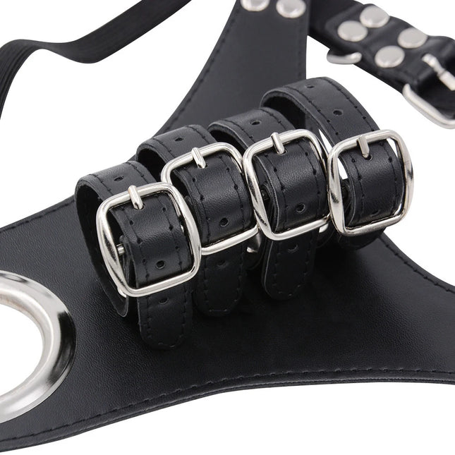 Strapon Male Chastity Pants Belt Sexy Lingerie Panties Harness Leather Thong SM penis Bondage Restraint Femboy Sex Toys for Men