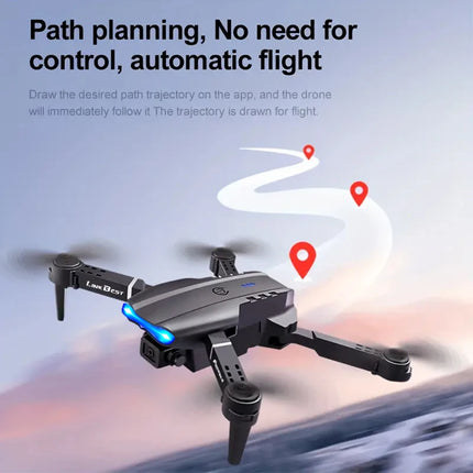 ZNLYRION Dual Camera FPV Drone Optical Flow Hover Foldable RC Quadcopter APP Path Flight Beginner Drone Toy