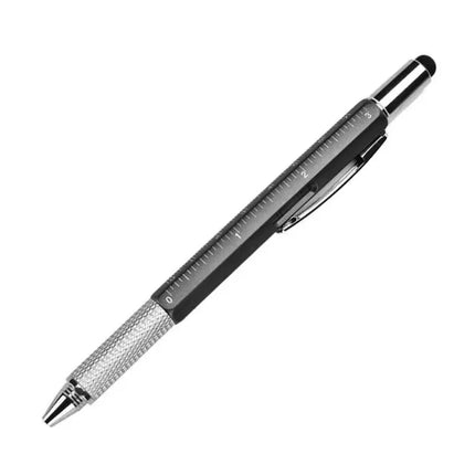 7 in 1 Multifunctional Pen Touch Screen Stylus Capacitive Pen with Screwdriver Ruler Levelgauge Refillable Ballpoint Pencil Tool