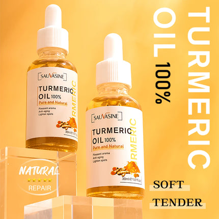 10ml 30ml 100% Turmeric Oil Anti Aging Wrinkle Whitening Serum Reduce Fine Lines Dark Spot Brightening Face Lighten For Women