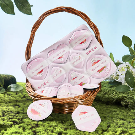 GECOMO 8 PCS Peach Powder puff Series Super Soft Wet And Dry Dual-use Skin-friendly Makeup Sponge