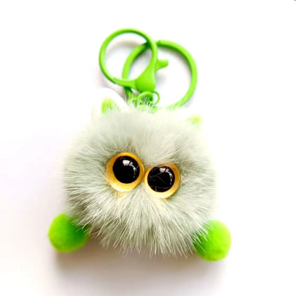 Plush Keychain for Women Soft Car Key Chain Cute Kitten Plushie Pendant for Bag Backpack Purse Decoration, Kawaii Gift Idea