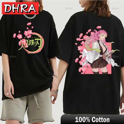 Demon Slayer T Shirt Nezuko Tshirt Women Kimetsu No Yaiba Top Tees Japanese Anime Tanjirou Kamado Tops Manga Harajuku T-shirt