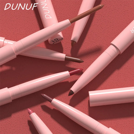 DUNUF 12 Color Matte Lip Liner Pencil Set Waterproof Smudge Proof Long Lasting Vegan Cruelty Free Lipstick Makeup Kit