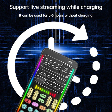 Voice Changer Microphone Bluetooth Mic Wireless For iPhone Android Mobile Cell Phone PC Mini Live Sound Card Mixer Recorder Kit