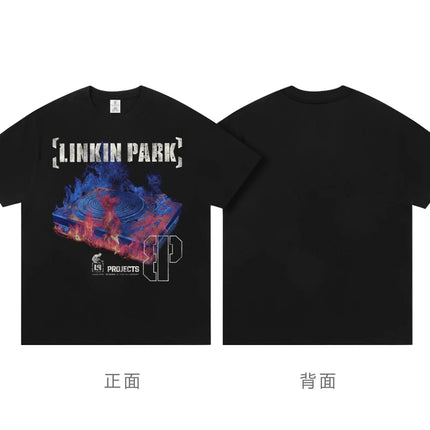 Linkin Park From Zero New Album Tour Peripheral Rock T-shirt Short Sleeve Clothing Fashion Casual Men's Women's Top Tee