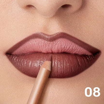 Matte Nude Lip Liner Pencil, Waterproof Long Lasting High Pigment Formula, Smooth Precise Lip Shape & Glossy Lip Effect