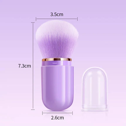 Portable Telescopic Makeup Brush Kabuki Capsule-shape Multifunctional Travel Makeup Brushes Soft Hair Powder Blush Beauty Tools