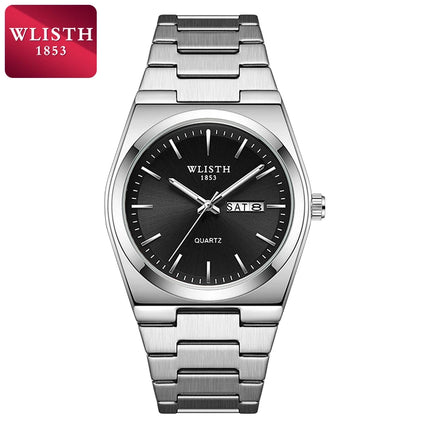 Men's Quartz Watch Luxury Waterproof Luminous Date Week Stainless Steel Men's Watch Male Wristwatches