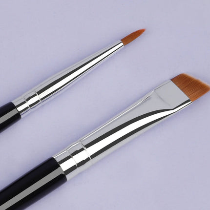 3pcs Eye Makeup Brush Ultra Fine Eyeliner Brush Set, Including Straight, Angled, Bent Tip, Suitable For Makeup