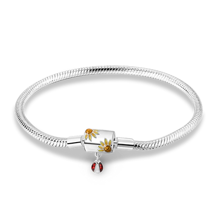 925 Sterling Silver Bracelets 17-20CM Original Leaf Clover Butterfly Heart Bracelet Fit DIY Charms Beads Fashion Women Jewelry