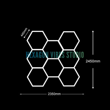 Garage Hexagon LED Light 50000H 6500K Ultra Bright for Home Gym Barbershop Car Detailing Bar Basement Workshop Ceiling Lighting