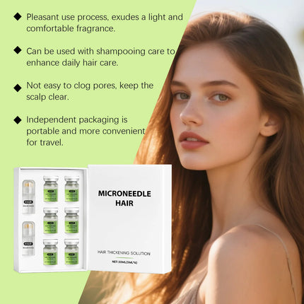 Hair Essential Care Serum Microneedle Roller Set Hair Follicle Care Nourishing Scalp Hair Care Hair Thicken Conditioner Essence
