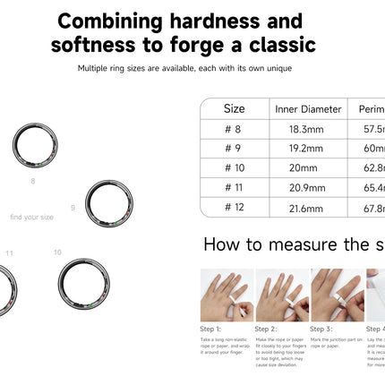 IMIKI Smart Ring 1 vibration Global System health Monitoring Heart Rate Blood Oxygen Saturation 5ATM Waterproof Men and Women