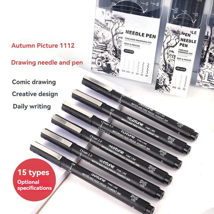 15/3 Size Fineliner Pens Black Micro Pigment Liner Pen Multiliner Drawing Pen for Artist Sketching Drawing Drafting Comic Design