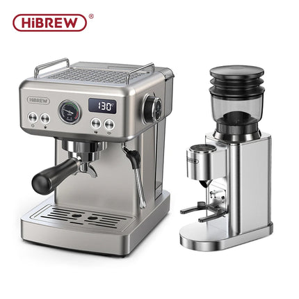 HiBREW 20Bar Semi Automatic Espresso Coffee Machine Temperature Adjustable 58mm Portafilter Cold/Hot Coffee Maker Metal CaseH10A