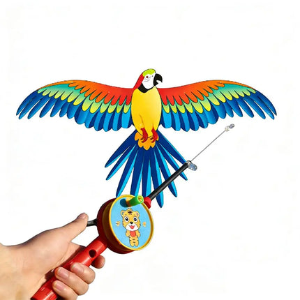 35cm Fishing Rod Kite Toys For Kids Vivid Butterfly Swallow Parrot Easy To Fly Goldfish Kites Garden Decor Ornament