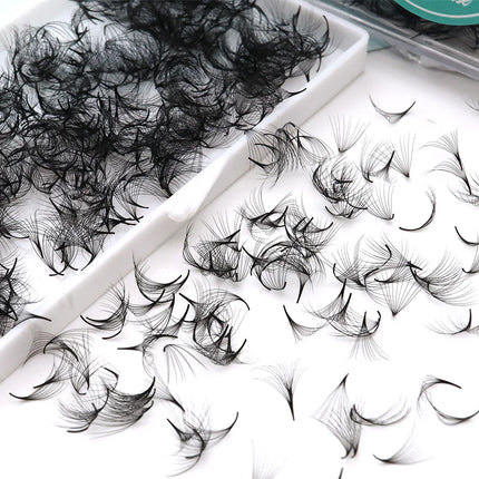 3D-20D 1000 Fans Loose Fan Lashes Eyelash Extensions Thin Pointy Base Premade Lash Fans Medium Stem Sharp Russian Volume Lashes