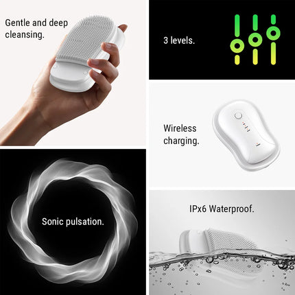 Silicone Electric Rechargeable Battery Portable Body Clean Massage Bath Brush for Shower Skin Care & Exfoliating Household Use