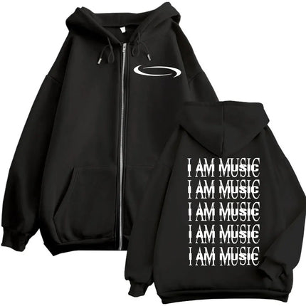 Rapper Playboi Carti I AM MUSIC Zipper Hoodie Men's Women Clothing Fashion Hip Hop Zip Up Sweatshirts Oversized Fleece Pullovers