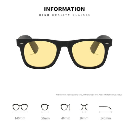 2026 New Square-Frame Night Vision Presbyopia Glasses High-Definition Anti-Blue Light Reading Eyewear UV-Protection Goggles