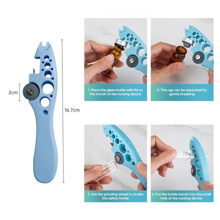2024 New Nurse Ampoule Bottle Opener Creative Handle Cutting Device Medical Grinding Wheel Bottle Breaker Medical Tool