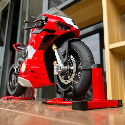 Spray 1:6 Ducati V4S Racing Motorcycle Alloy Diecast Model Car Children's Toy Motorcycle Sound And Light Dynamic Ornaments Gifts
