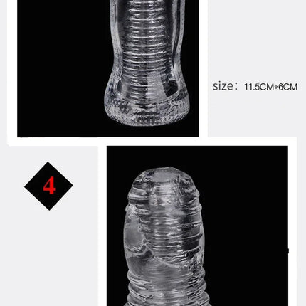Silicone Transparent Vagina Pussy Masturbation Products Man Sex Toys Men Work Out Endurance Exercise Adult Sexual Products