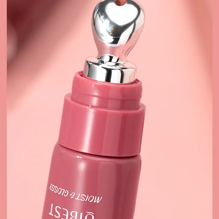 QIBEST Mirror Pearl Lipgloss Long Lasting Moisturizing Lipstick Shine Glitter Lip Glaze Non Stick Cup Jelly Pout Lip Tint Makeup