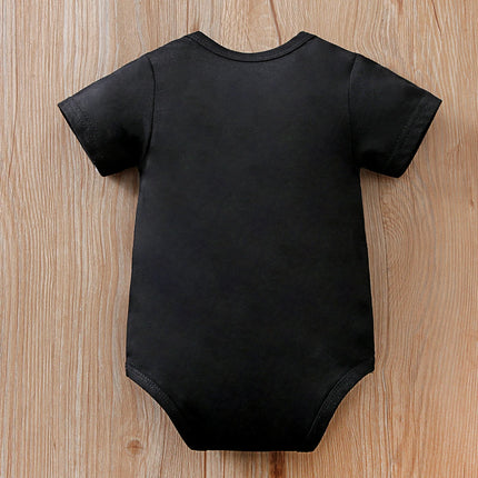 IURNXB Newborn Baby Bodysuit Short Sleeve Infant 1st Halloween Party Costume Skull Print Romper Cute Kid Outfit 100%Cotton 0-12M