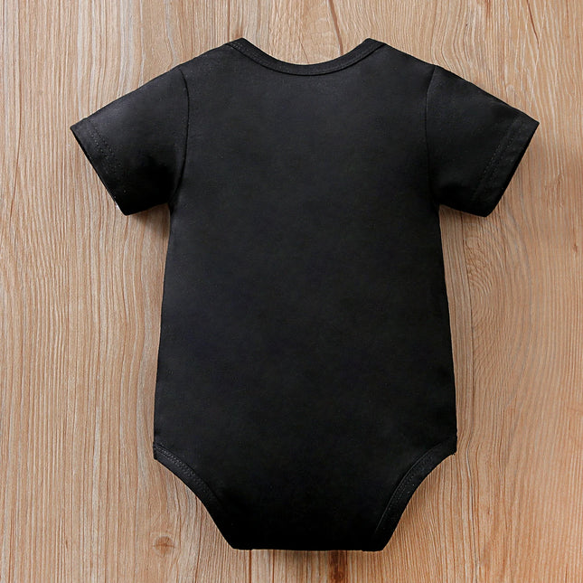 IURNXB Newborn Baby Bodysuit Short Sleeve Infant 1st Halloween Party Costume Skull Print Romper Cute Kid Outfit 100%Cotton 0-12M